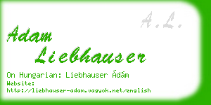 adam liebhauser business card